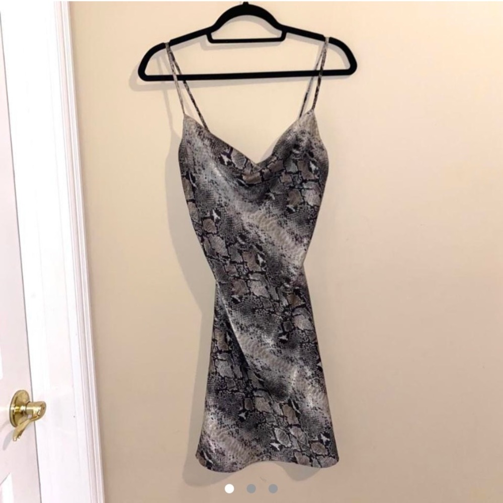 snake print mini dress